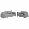 Sofa 2 pcs Szary chmur 219 x 80 x 82 cm tkanina