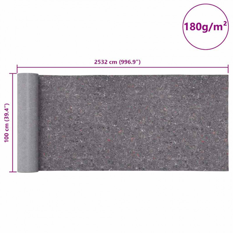 Antypoślizgowe polary malarskie 2 szt. 25 m 180 g/m² Szare