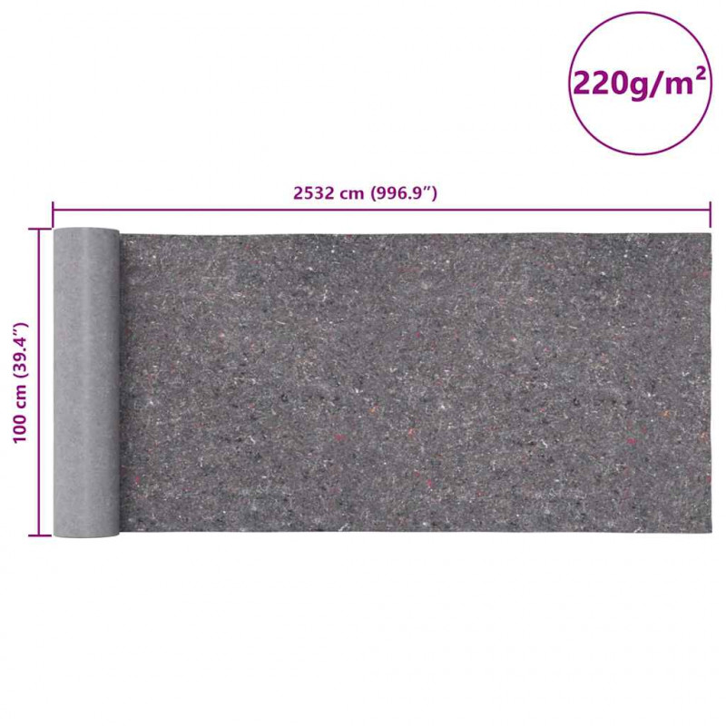 Antypoślizgowe polary malarskie 2 szt. 25 m 220 g/m² Szare