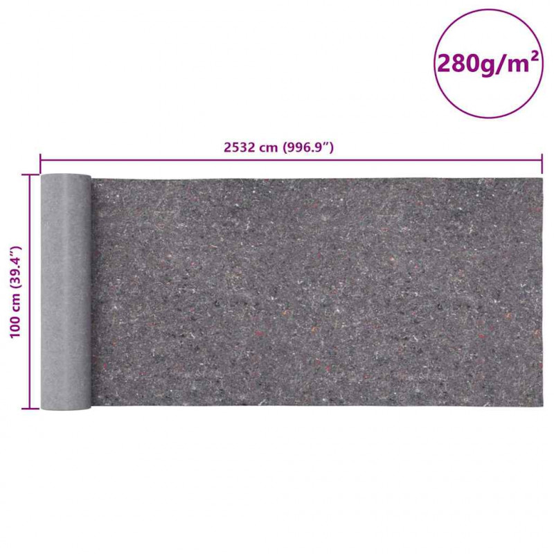 Antypoślizgowe polary malarskie 2 szt. 25 m 280 g/m² Szare