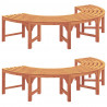 Ławka Drzewna 2 pcs Naturalny 160 x 80 x 45cm