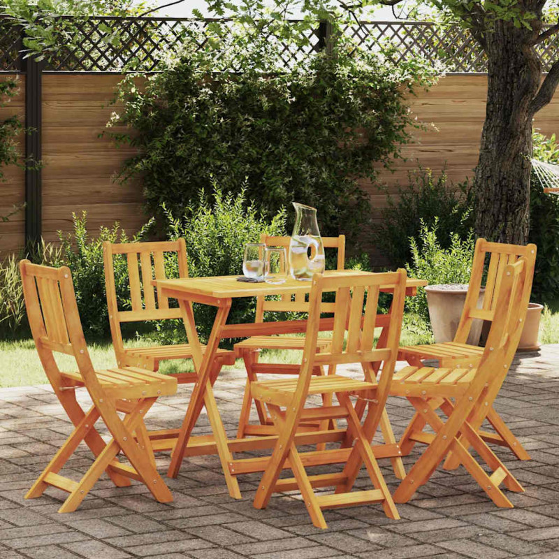 Krzesło Ogrodowe 6 pcs Olej Naturalny 40 x 42 x 85 cm