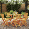 Krzesło Ogrodowe 6 pcs Olej Naturalny 40 x 42 x 85 cm