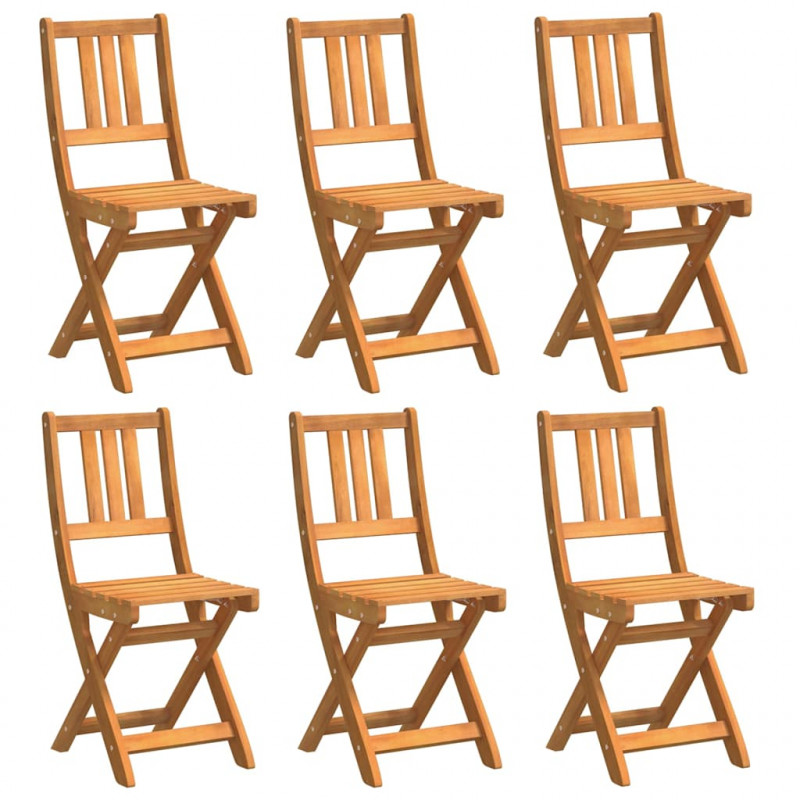 Krzesło Ogrodowe 6 pcs Olej Naturalny 40 x 42 x 85 cm