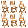 Krzesło Ogrodowe 6 pcs Olej Naturalny 40 x 42 x 85 cm