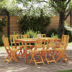 Krzesło Ogrodowe 8 pcs Olej Naturalny 40 x 42 x 85 cm
