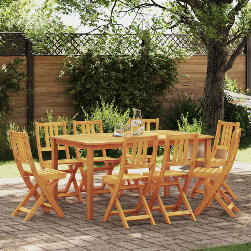Krzesło Ogrodowe 8 pcs Olej Naturalny 40 x 42 x 85 cm