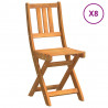 Krzesło Ogrodowe 8 pcs Olej Naturalny 40 x 42 x 85 cm