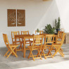 Krzesło Ogrodowe 8 pcs Olej Naturalny 40 x 42 x 85 cm