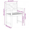 Krzesło Ogrodowe 4 pcs 56 x 56 x 90 cm Lite Drewno Akacji