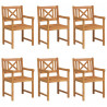 Krzesło Ogrodowe 6 pcs 56 x 56 x 90 cm Lite Drewno Akacji