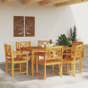 Krzesło Ogrodowe 6 pcs 56 x 56 x 90 cm Lite Drewno Akacji