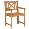 Krzesło Ogrodowe 6 pcs 56 x 56 x 90 cm Lite Drewno Akacji