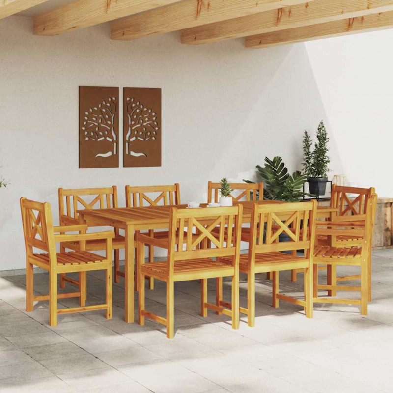 Krzesło Ogrodowe 8 pcs 56 x 56 x 90 cm Lite Drewno Akacji