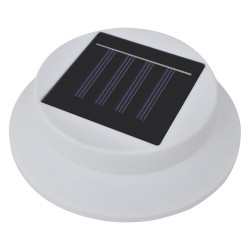 Solarne lampy ogrodzeniowe LED, 12 szt., białe