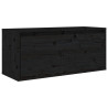 Szafki pod TV, 4 szt., czarne, lite drewno sosnowe