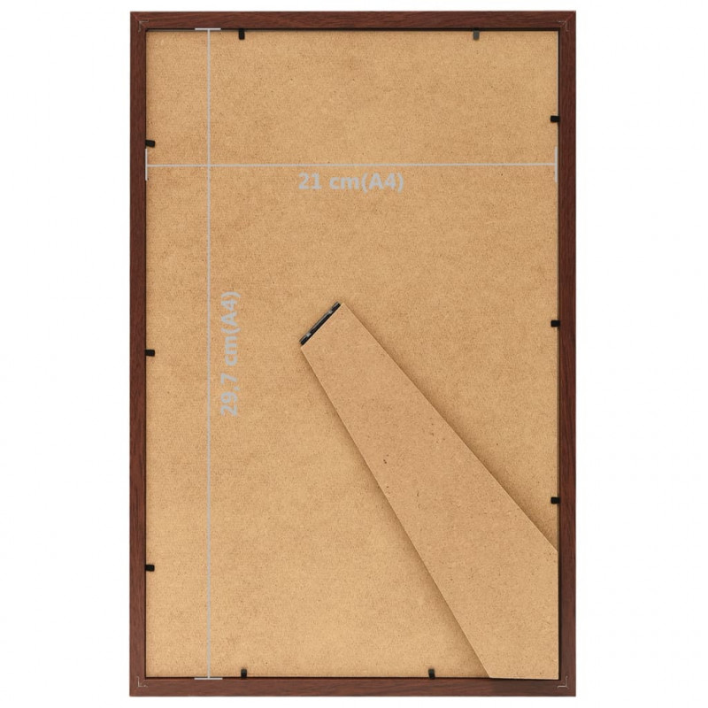 Ramki na zdjęcia, 5 szt., stojące, brązowe, 21x29,7 cm, MDF