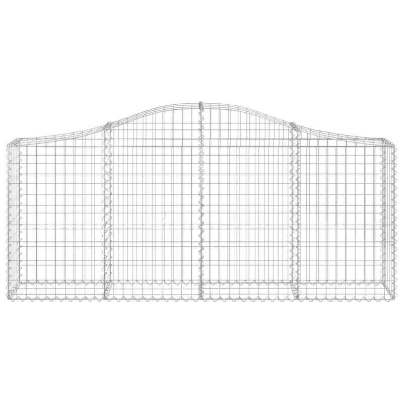 Kosze gabionowe, 18 szt, 200x30x80/100 cm, galwanizowane żelazo