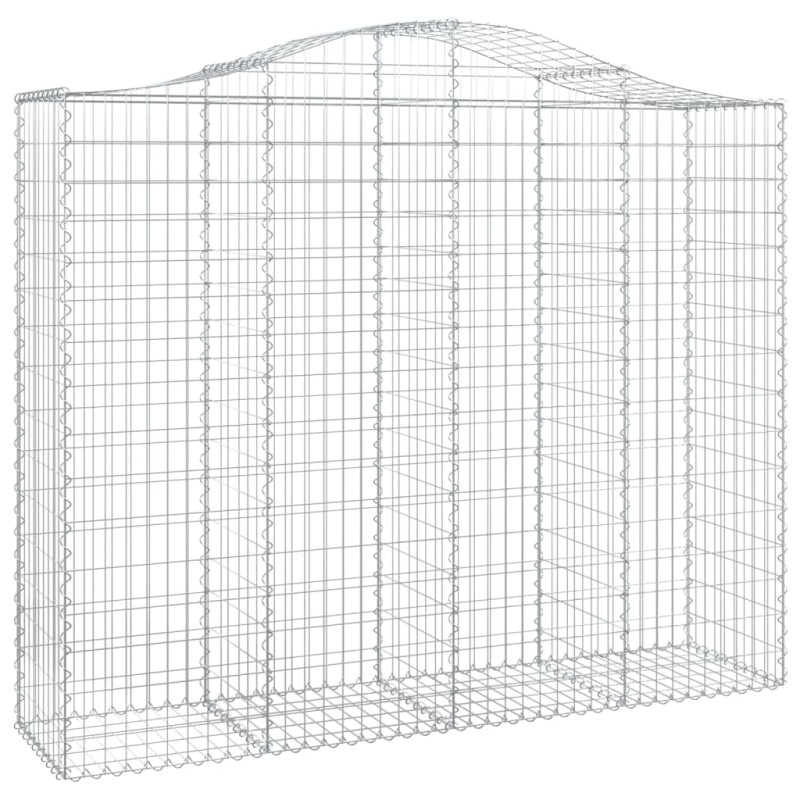 Kosze gabionowe, 5 szt, 200x50x160/180 cm, galwanizowane żelazo