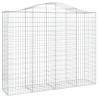 Kosze gabionowe, 5 szt, 200x50x160/180 cm, galwanizowane żelazo