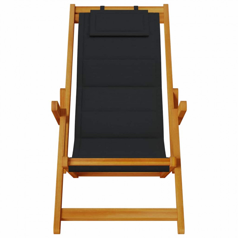 Krzesło plażowe z poduszką 2 pcs Brązowy 61.5 x 123 x 82cm