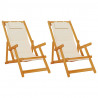 Krzesło plażowe z poduszką 2 pcs Brązowy 61.5 x 123 x 82cm