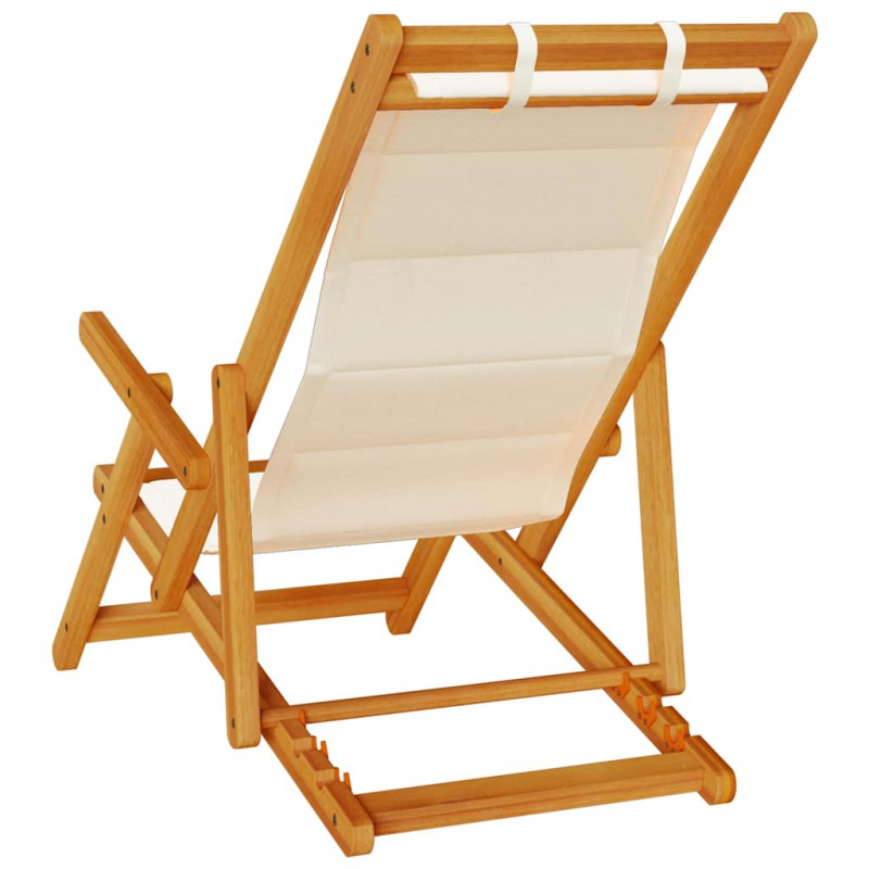 Krzesło plażowe z poduszką 2 pcs Brązowy 61.5 x 123 x 82cm