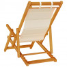 Krzesło plażowe z poduszką 2 pcs Brązowy 61.5 x 123 x 82cm