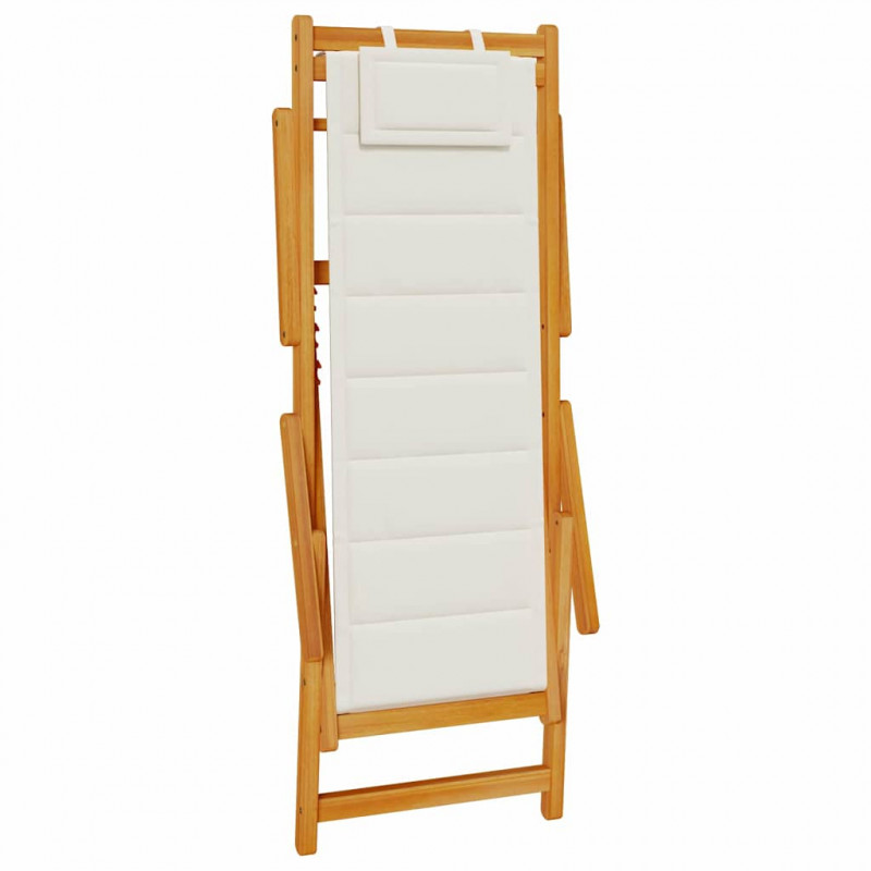 Krzesło plażowe z poduszką 2 pcs Brązowy 61.5 x 123 x 82cm
