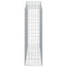 Kosze gabionowe, 5 szt, 200x50x160/180 cm, galwanizowane żelazo