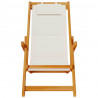 Krzesło plażowe z poduszką 2 pcs Brązowy 61.5 x 123 x 82cm