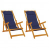 Krzesło plażowe z poduszką 2 pcs Brązowy 61.5 x 123 x 82cm