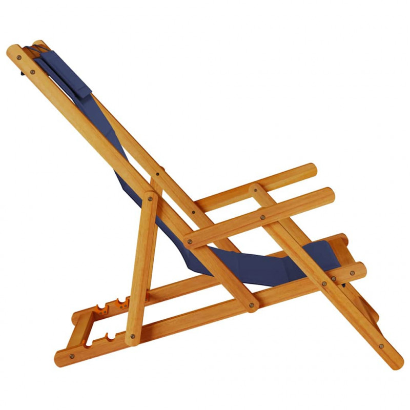 Krzesło plażowe z poduszką 2 pcs Brązowy 61.5 x 123 x 82cm