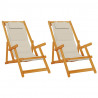 Krzesło plażowe z poduszką 2 pcs Brązowy 61.5 x 123 x 82cm