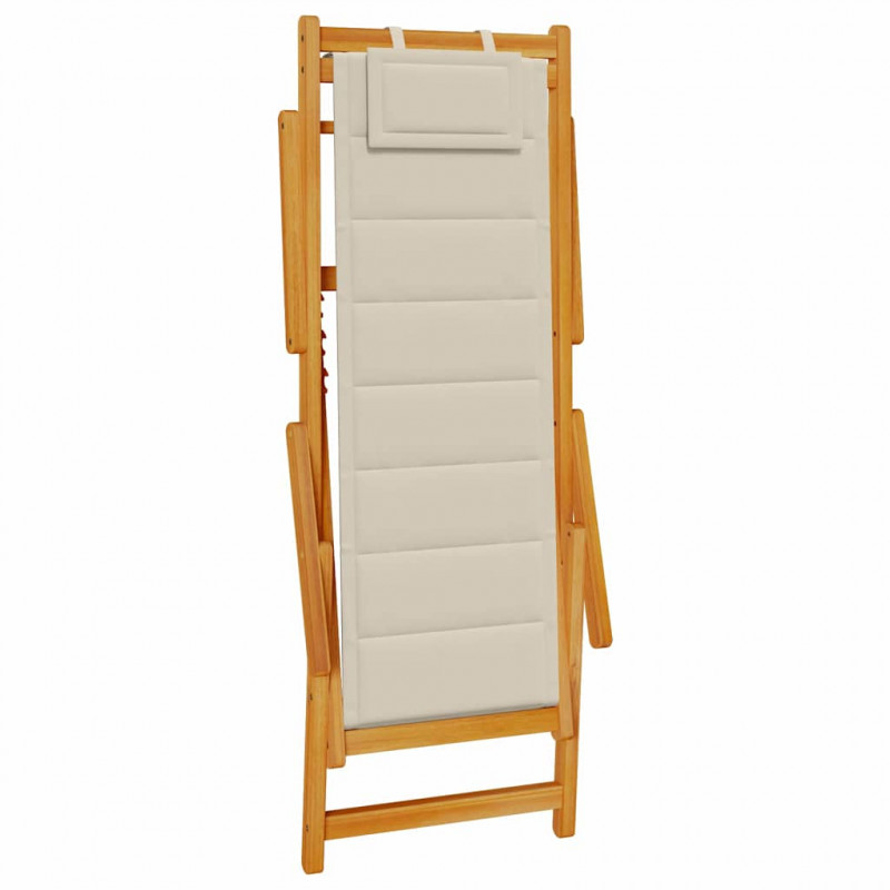 Krzesło plażowe z poduszką 2 pcs Brązowy 61.5 x 123 x 82cm