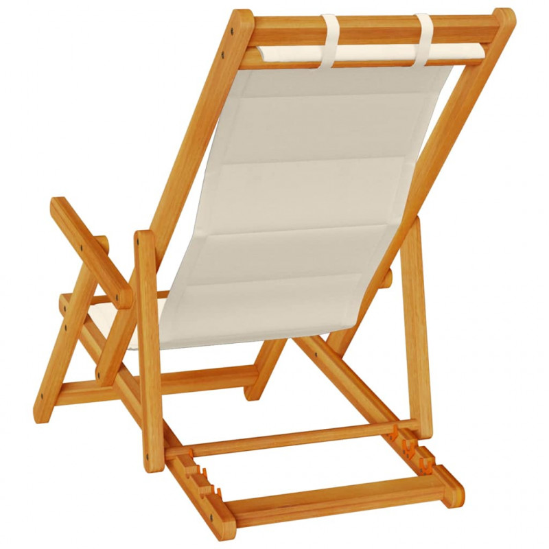 Krzesło plażowe z poduszką 2 pcs Brązowy 61.5 x 123 x 82cm