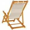 Krzesło plażowe z poduszką 2 pcs Brązowy 61.5 x 123 x 82cm