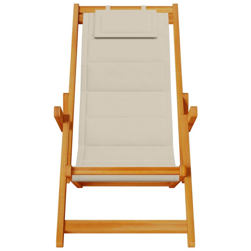 Krzesło plażowe z poduszką 2 pcs Brązowy 61.5 x 123 x 82cm
