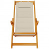 Krzesło plażowe z poduszką 2 pcs Brązowy 61.5 x 123 x 82cm