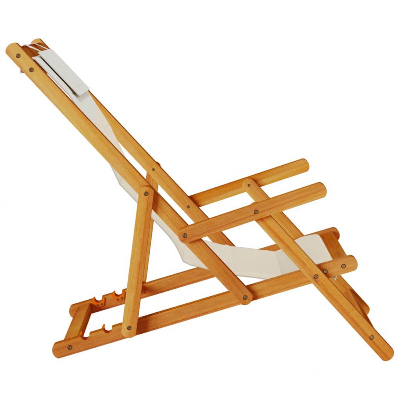 Krzesło plażowe z poduszką 2 pcs Brązowy 61.5 x 123 x 82cm