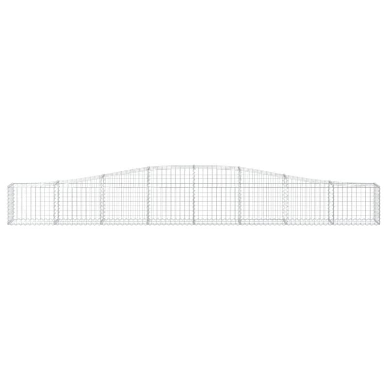 Kosze gabionowe, 5 szt, 400x30x40/60 cm, galwanizowane żelazo