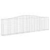 Kosze gabionowe, 15 szt, 400x30x100/120cm, galwanizowane żelazo