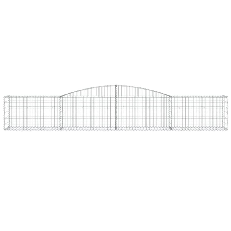 Kosze gabionowe, 5 szt, 400x50x60/80 cm, galwanizowane żelazo