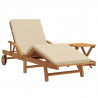 Leżak 1-osoba 2 pcs Beżowy 40 x 40 x 40cm Lite drewno akacjowe