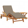 Leżak 2 pcs Ciemnoszary 200 x 67 x 84 cm Lite Drewno Akacji