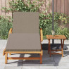 Leżak 2 pcs Ciemnoszary 200 x 67 x 84 cm Lite Drewno Akacji