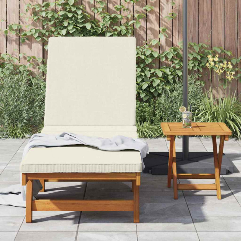Leżak 1-osoba 2 pcs Brązowy Lite Drewno Akacji