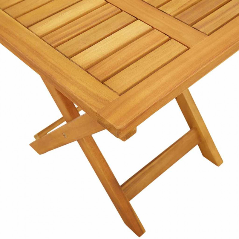 Leżak 2-osoba 3 pcs Brązowy Lite Drewno Akacji