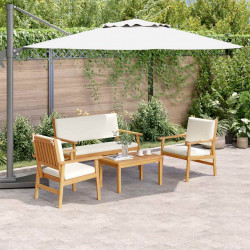 Zestaw Sof na Ogród 4 pcs Brązowy 120 x 65,5 x 79 cm