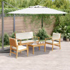 Zestaw Sof na Ogród 4 pcs Brązowy 120 x 65,5 x 79 cm
